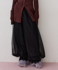 【一部カラー予約】【J1U by LA BELLE ETUDE】裾レースチュールバルーンパンツ
