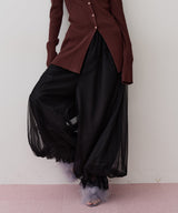 【一部カラー予約】【J1U by LA BELLE ETUDE】裾レースチュールバルーンパンツ