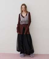 【一部カラー予約】【J1U by LA BELLE ETUDE】裾レースチュールバルーンパンツ