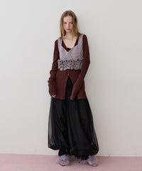 【一部カラー予約】【J1U by LA BELLE ETUDE】裾レースチュールバルーンパンツ