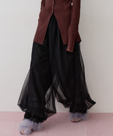 【一部カラー予約】【J1U by LA BELLE ETUDE】裾レースチュールバルーンパンツ