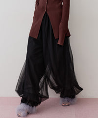 【一部カラー予約】【J1U by LA BELLE ETUDE】裾レースチュールバルーンパンツ