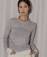 【yae】Sheer layering long T-shirts / シアーレアリングロングTシャツ
