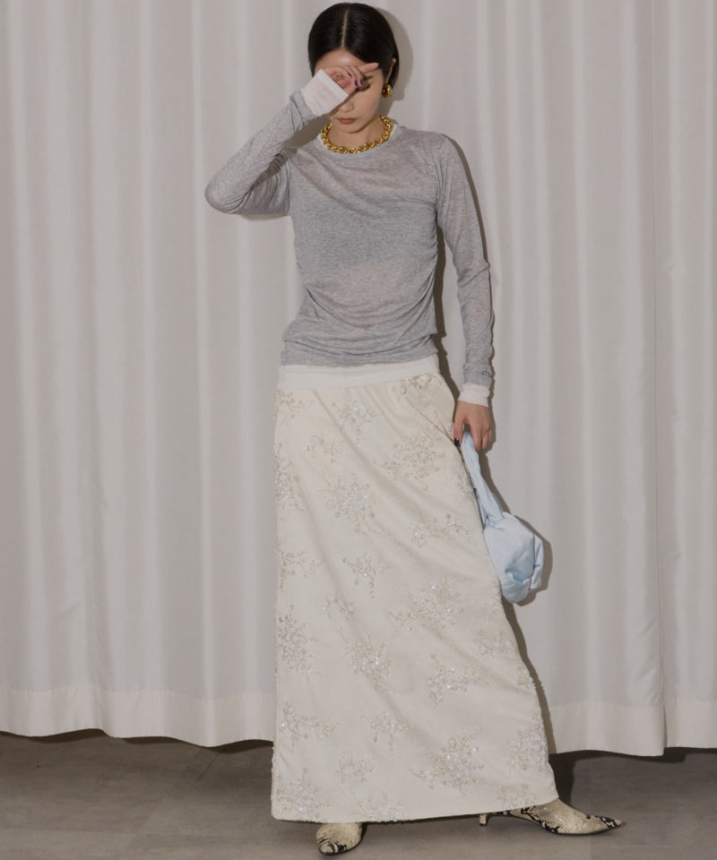 【yae】Sheer layering long T-shirts / シアーレアリングロングTシャツ