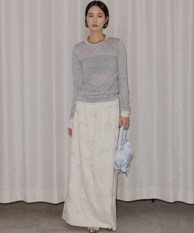 【yae】Sheer layering long T-shirts / シアーレアリングロングTシャツ