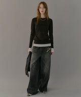 【yae】Sheer layering long T-shirts / シアーレアリングロングTシャツ