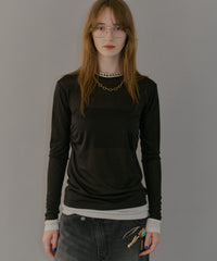 【yae】Sheer layering long T-shirts / シアーレアリングロングTシャツ