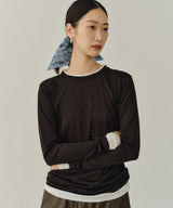 【yae】Sheer layering long T-shirts / シアーレアリングロングTシャツ