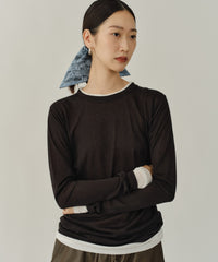 【yae】Sheer layering long T-shirts / シアーレアリングロングTシャツ