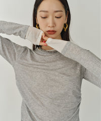 【yae】Sheer layering long T-shirts / シアーレアリングロングTシャツ