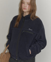 【GIUNON】drawstring fleece zipup jacket / ドロストフリースジップアップジャケット