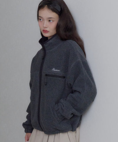 【GIUNON】drawstring fleece zipup jacket / ドロストフリースジップアップジャケット