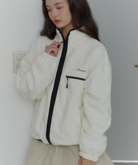 【GIUNON】drawstring fleece zipup jacket / ドロストフリースジップアップジャケット