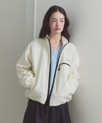 【GIUNON】drawstring fleece zipup jacket / ドロストフリースジップアップジャケット