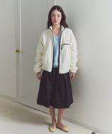 【GIUNON】drawstring fleece zipup jacket / ドロストフリースジップアップジャケット