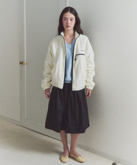 【GIUNON】drawstring fleece zipup jacket / ドロストフリースジップアップジャケット