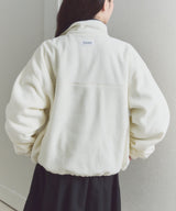 【GIUNON】drawstring fleece zipup jacket / ドロストフリースジップアップジャケット