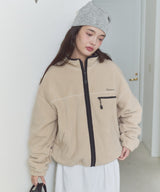 【GIUNON】drawstring fleece zipup jacket / ドロストフリースジップアップジャケット
