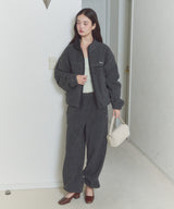 【GIUNON】drawstring fleece zipup jacket / ドロストフリースジップアップジャケット