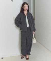 【GIUNON】drawstring fleece zipup jacket / ドロストフリースジップアップジャケット