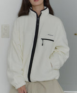 【GIUNON】drawstring fleece zipup jacket / ドロストフリースジップアップジャケット