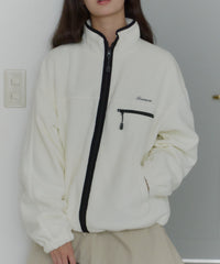 【GIUNON】drawstring fleece zipup jacket / ドロストフリースジップアップジャケット
