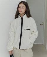 【GIUNON】drawstring fleece zipup jacket / ドロストフリースジップアップジャケット