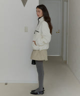 【GIUNON】drawstring fleece zipup jacket / ドロストフリースジップアップジャケット