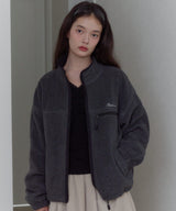 【GIUNON】drawstring fleece zipup jacket / ドロストフリースジップアップジャケット