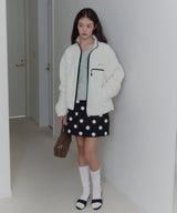 【GIUNON】drawstring fleece zipup jacket / ドロストフリースジップアップジャケット