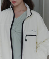【GIUNON】drawstring fleece zipup jacket / ドロストフリースジップアップジャケット