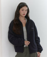 【GIUNON】drawstring fleece zipup jacket / ドロストフリースジップアップジャケット