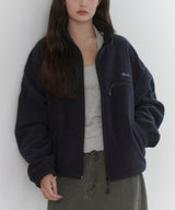 【GIUNON】drawstring fleece zipup jacket / ドロストフリースジップアップジャケット