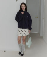 【GIUNON】drawstring fleece zipup jacket / ドロストフリースジップアップジャケット