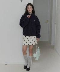 【GIUNON】drawstring fleece zipup jacket / ドロストフリースジップアップジャケット