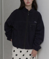 【GIUNON】drawstring fleece zipup jacket / ドロストフリースジップアップジャケット