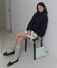 【GIUNON】drawstring fleece zipup jacket / ドロストフリースジップアップジャケット