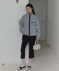 【GIUNON】drawstring fleece zipup jacket / ドロストフリースジップアップジャケット