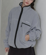 【GIUNON】drawstring fleece zipup jacket / ドロストフリースジップアップジャケット