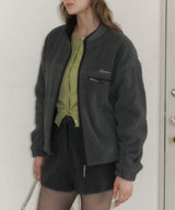 【GIUNON】drawstring fleece zipup jacket / ドロストフリースジップアップジャケット