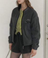【GIUNON】drawstring fleece zipup jacket / ドロストフリースジップアップジャケット