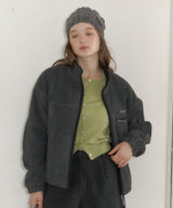 【GIUNON】drawstring fleece zipup jacket / ドロストフリースジップアップジャケット