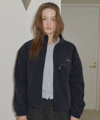 【GIUNON】drawstring fleece zipup jacket / ドロストフリースジップアップジャケット