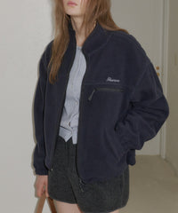 【GIUNON】drawstring fleece zipup jacket / ドロストフリースジップアップジャケット