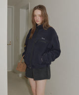 【GIUNON】drawstring fleece zipup jacket / ドロストフリースジップアップジャケット