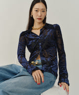【yae】Sheer opal slim fit shirt / シアーオパールスリムフィットシャツ