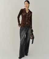 【yae】Sheer opal slim fit shirt / シアーオパールスリムフィットシャツ