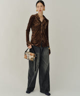 【yae】Sheer opal slim fit shirt / シアーオパールスリムフィットシャツ