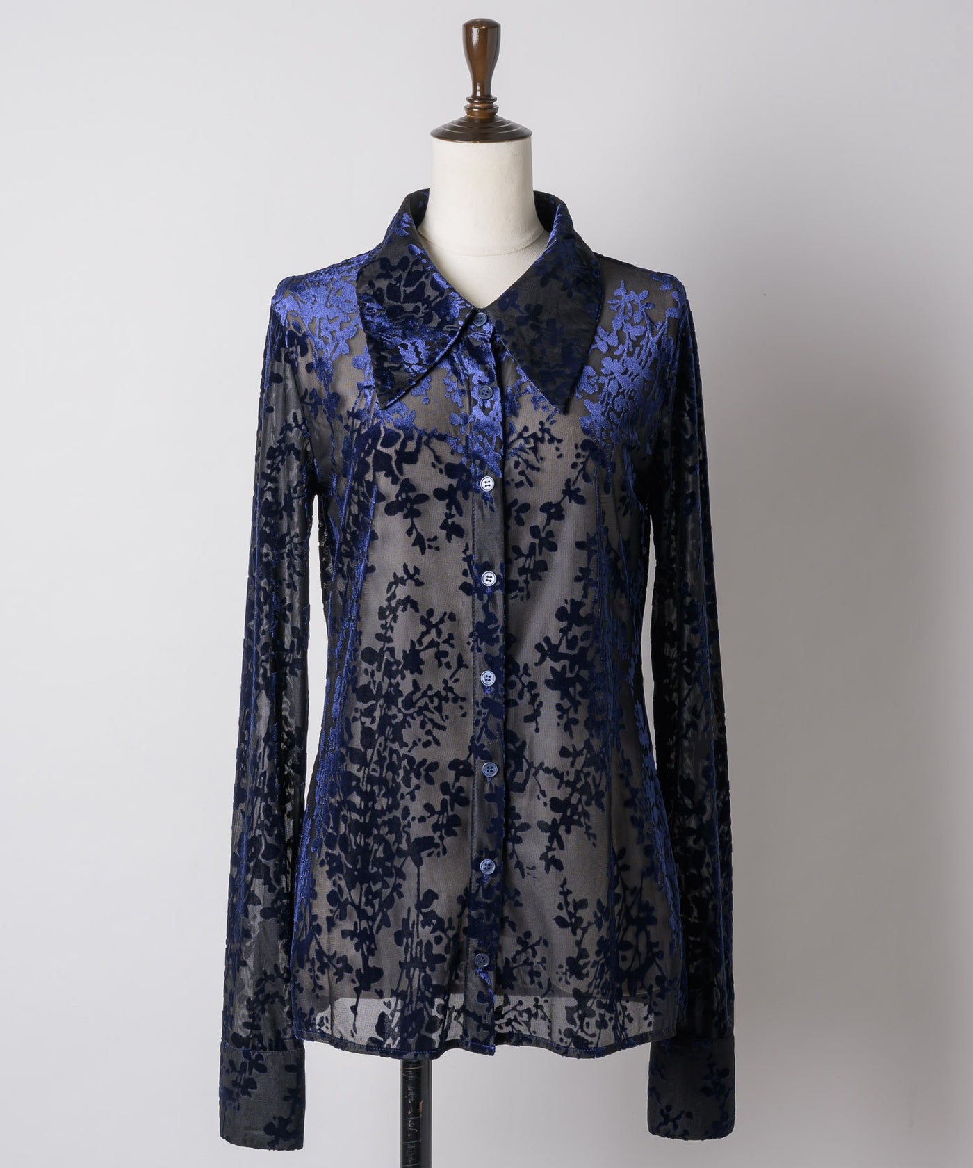 yae】Sheer opal slim fit shirt / シアーオパールスリムフィット 