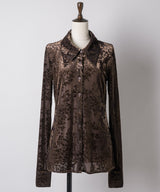 【yae】Sheer opal slim fit shirt / シアーオパールスリムフィットシャツ